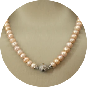 Akoya-Collier «Rosélicht»