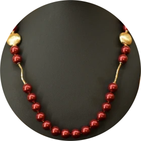 Perlenkette «Granatfeuer»