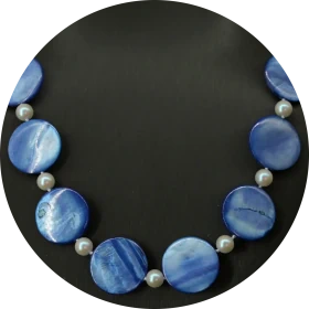 Perlenkette «Blauer Horizont»