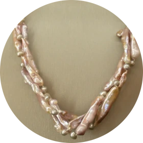 Perlenkette «Mauve Harmonie»