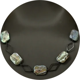 Perlen-Collier «Rauten»