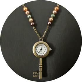 Perlenkette «Zeit-Schlüssel»